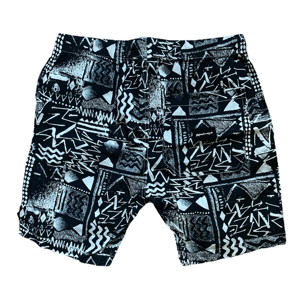 Men's Quicksilver beach casual short laby print no stretch shorts Size M